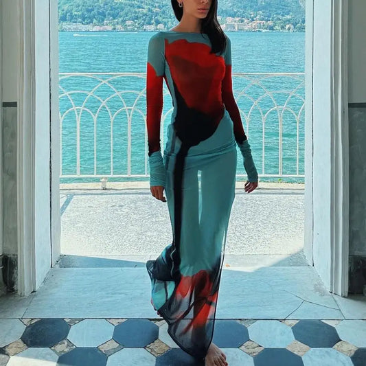 Sexy Slim Fit Long Dress Cover-Ups